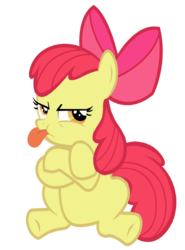 Size: 900x1216 | Tagged: safe, artist:kuren247, apple bloom, g4, female, simple background, solo, tongue out, transparent background, vector