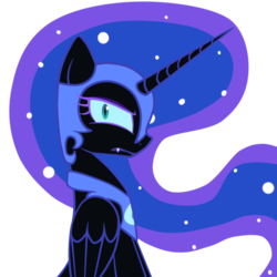Size: 894x894 | Tagged: safe, artist:mintatheena, nightmare moon, g4, female, simple background, solo