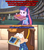 Size: 500x565 | Tagged: safe, edit, edited screencap, screencap, twilight sparkle, equestria girls, g4, my little pony equestria girls, berk, bianca alencar, brazil, gravity falls, land before swine, mabel pines, male, mouth hold, voice actor joke