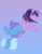 Size: 780x992 | Tagged: safe, artist:ponieyloopiey, trixie, twilight sparkle, g4, yin-yang