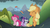 Size: 854x475 | Tagged: safe, screencap, applejack, pinkie pie, rainbow dash, rarity, twilight sparkle, g4, jay leno, youtube caption