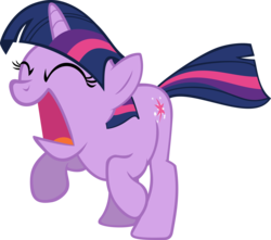 Size: 11000x9739 | Tagged: safe, artist:krazy3, twilight sparkle, pony, unicorn, feeling pinkie keen, g4, absurd resolution, female, mare, running, screaming, simple background, solo, transparent background, unicorn twilight, vector