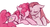 Size: 508x273 | Tagged: safe, artist:itena, pinkie pie, g4, cuddling, eyes closed, pinkamena diane pie