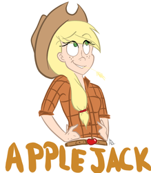 Size: 512x585 | Tagged: safe, artist:soundwave45, applejack, human, g4, female, hand on hip, hay stalk, humanized, simple background, solo, straw in mouth