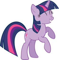 Size: 5000x5033 | Tagged: safe, artist:jeosadn, twilight sparkle, pony, unicorn, g4, absurd resolution, cute, eyes closed, female, happy, rearing, simple background, solo, transparent background, twiabetes, unicorn twilight, vector