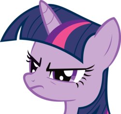 Size: 4976x4676 | Tagged: safe, artist:necronomiconofgod, twilight sparkle, g4, absurd resolution, angry, female, frown, glare, portrait, reaction image, simple background, solo, transparent background, vector
