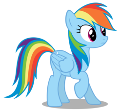 Size: 7000x6300 | Tagged: safe, artist:mrlolcats17, rainbow dash, pegasus, pony, g4, absurd resolution, cutie mark, female, hooves, mare, raised hoof, show accurate, simple background, solo, transparent background, vector, wings