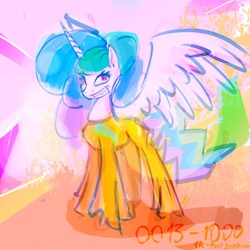 Size: 1280x1280 | Tagged: safe, artist:alumx, princess celestia, g4, female, solo