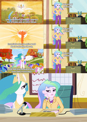 Size: 1280x1800 | Tagged: safe, edit, edited screencap, screencap, princess celestia, principal celestia, equestria girls, fall weather friends, friendship is magic, g4, my little pony equestria girls, the cutie mark chronicles, celestia's office, comparison, cutie mark accessory, self ponidox