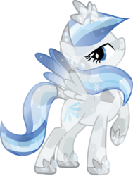 Size: 1911x2526 | Tagged: safe, artist:vector-brony, oc, oc only, oc:princess snowblossom, alicorn, crystal alicorn, pony, alicorn oc, colored wings, crystallized, female, gradient wings, hoof shoes, mare, raised hoof, simple background, solo, transparent background, vector