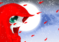 Size: 900x634 | Tagged: safe, artist:nova-w-hoof, pony, ponified, ruby rose, rwby, solo