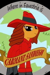 Size: 2800x4200 | Tagged: safe, artist:schadenpony, pony, carmen sandiego, ponified, solo, where in the world is carmen sandiego