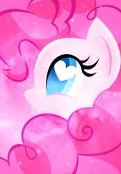 Size: 1280x1839 | Tagged: safe, artist:vivian reed, pinkie pie, earth pony, pony, g4, bust, female, heart eyes, no mouth, portrait, solo, wingding eyes