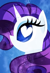 Size: 1280x1839 | Tagged: safe, artist:vivian reed, rarity, pony, unicorn, g4, bust, female, heart eyes, mare, portrait, profile, solo, wingding eyes