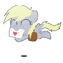 Size: 256x256 | Tagged: safe, artist:alfa995, derpy hooves, pegasus, pony, g4, animated, bag, cardcaptor sakura, cute, daaaaaaaaaaaw, derpabetes, derpy being derpy, derpy cardcaptor, eyes closed, female, filly, filly derpy, filly derpy hooves, happy, hnnng, letter, mail, mailbag, mailmare, mailpony, mouth hold, running, solo, tf2 spray, trotting, walk cycle, weapons-grade cute, younger