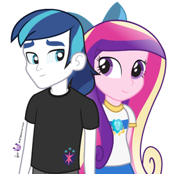 Size: 449x451 | Tagged: safe, artist:dm29, princess cadance, shining armor, equestria girls, g4, duo, equestria girls-ified