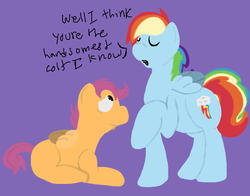 Size: 1670x1306 | Tagged: safe, rainbow dash, scootaloo, g4, colt, male, trans male, trans stallion scootaloo, transgender