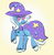 Size: 2000x2042 | Tagged: safe, artist:iguana14, trixie, pony, unicorn, g4, cape, clothes, female, happy, hat, mare, open mouth, raised hoof, smiling, solo, trixie's cape, trixie's hat, unshorn fetlocks