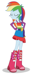 Size: 1042x2500 | Tagged: safe, artist:negasun, rainbow dash, equestria girls, g4, my little pony equestria girls, fall formal outfits, female, hand on hip, simple background, solo, transparent background, vector