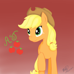 Size: 700x700 | Tagged: safe, artist:tyto-vulpes, applejack, g4, female, solo