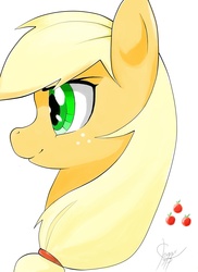 Size: 1700x2339 | Tagged: safe, artist:firas-ta, applejack, g4, female, profile, simple background, solo