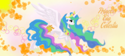 Size: 716x322 | Tagged: safe, artist:eqequestrianwarrior, princess celestia, g4, female, oekaki, solo