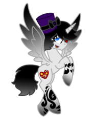 Size: 774x1032 | Tagged: safe, artist:kitistraza, oc, oc only, alicorn oc, hat, solo