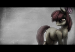 Size: 1500x1040 | Tagged: dead source, safe, artist:ventious, apple bloom, earth pony, pony, g4, female, filly, letterboxing, solo, widescreen