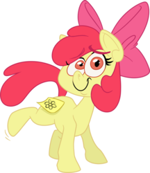 Size: 500x579 | Tagged: safe, artist:frostadflakes, apple bloom, earth pony, pony, g4, fake cutie mark, female, filly, foal, simple background, solo, transparent background