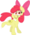 Size: 500x579 | Tagged: safe, artist:frostadflakes, apple bloom, earth pony, pony, g4, fake cutie mark, female, filly, foal, simple background, solo, transparent background