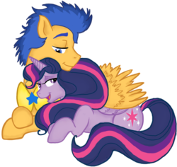 Size: 1338x1265 | Tagged: safe, artist:doodlinjaz, flash sentry, twilight sparkle, alicorn, pegasus, pony, g4, female, male, mare, ship:flashlight, shipping, simple background, snuggling, stallion, straight, transparent background, twilight sparkle (alicorn)