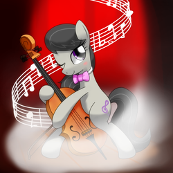 Size: 1200x1200 | Tagged: safe, artist:hoyeechun, octavia melody, earth pony, pony, g4, bipedal, cello, female, musical instrument, pixiv, solo