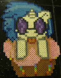 Size: 2300x2913 | Tagged: safe, artist:morganthekeaton, dj pon-3, vinyl scratch, g4, female, perler beads, photo, solo