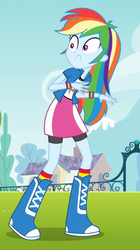 Size: 343x612 | Tagged: safe, screencap, rainbow dash, equestria girls, g4, my little pony equestria girls, :c, cropped, faic, female, solo, surprised, wide eyes