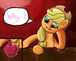 Size: 5822x4695 | Tagged: safe, artist:slightmist, applejack, g4, absurd resolution, apple, female, magic, orange, solo