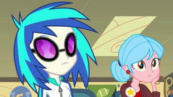 Size: 1920x1080 | Tagged: safe, screencap, carla jr., dj pon-3, vinyl scratch, equestria girls, g4, my little pony equestria girls, background human