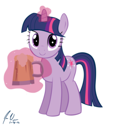 Size: 3150x3430 | Tagged: safe, artist:epic-panda17, twilight sparkle, pony, unicorn, g4, cider, female, magic, simple background, solo, transparent background, unicorn twilight, vector