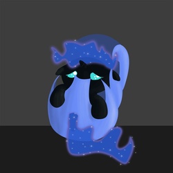 Size: 1200x1200 | Tagged: safe, artist:the-laughing-horror, nightmare moon, g4, cute, female, filly, nightmare woon, solo