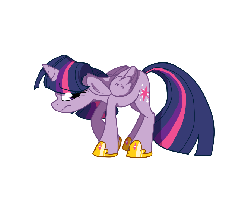 Size: 920x788 | Tagged: safe, artist:luga12345, twilight sparkle, alicorn, pony, g4, animated, blinking, female, mare, princess shoes, sad, solo, twilight sparkle (alicorn)
