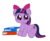 Size: 818x676 | Tagged: safe, artist:plasters-ponies, twilight sparkle, g4, bow, female, filly, filly twilight sparkle, foal, solo