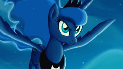 Size: 600x337 | Tagged: safe, artist:feujenny07, princess luna, children of the night, g4, female, solo