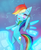 Size: 650x800 | Tagged: safe, artist:dreishzu, rainbow dash, g4, female, hmd, solo