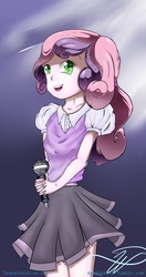 Size: 957x1807 | Tagged: safe, artist:krucification, sweetie belle, human, g4, female, humanized, singing, solo