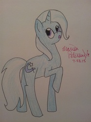 Size: 1280x1707 | Tagged: safe, artist:melodicmarzipan, trixie, pony, unicorn, g4, female, mare, solo, traditional art