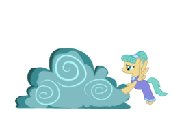 Size: 1024x750 | Tagged: dead source, safe, artist:the-crystal-rarity, sunshower raindrops, g4, alternate hairstyle, clothes, cloud, dress, female, simple background, solo, transparent background