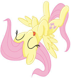 Size: 2300x2500 | Tagged: safe, artist:transparentpony, fluttershy, g4, ^^, cute, eyes closed, female, lying down, on back, shyabetes, solo