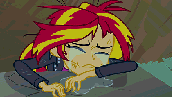 Size: 576x324 | Tagged: safe, screencap, sunset shimmer, equestria girls, g4, my little pony equestria girls, animated, begging, crying, female, gif, hilarious in hindsight, sad, solo, sunsad shimmer