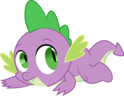 Size: 3000x2318 | Tagged: dead source, safe, artist:demigod-spike, spike, g4, lying down, male, simple background, solo, transparent background, vector