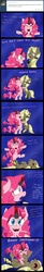 Size: 850x5200 | Tagged: safe, artist:ichibangravity, king sombra, pinkie pie, oc, ask king sombra pie, g4, blushing, comic, cute, hug, prosthetics, triste savoir