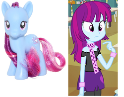 Size: 912x710 | Tagged: safe, mystery mint, star swirl, pony, equestria girls, g4, my little pony equestria girls, background human, comparison, female, irl, photo, toy